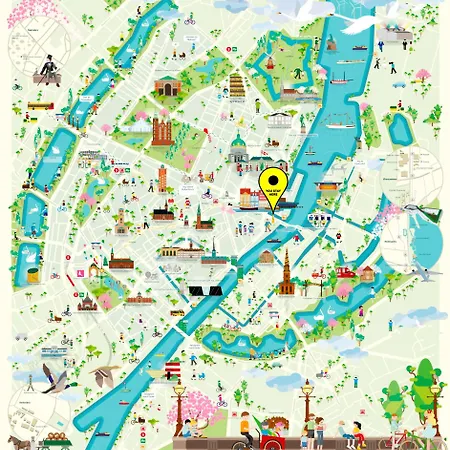 아파트 Stunning 2 Bedroom On Nyhavn With Private Balcony